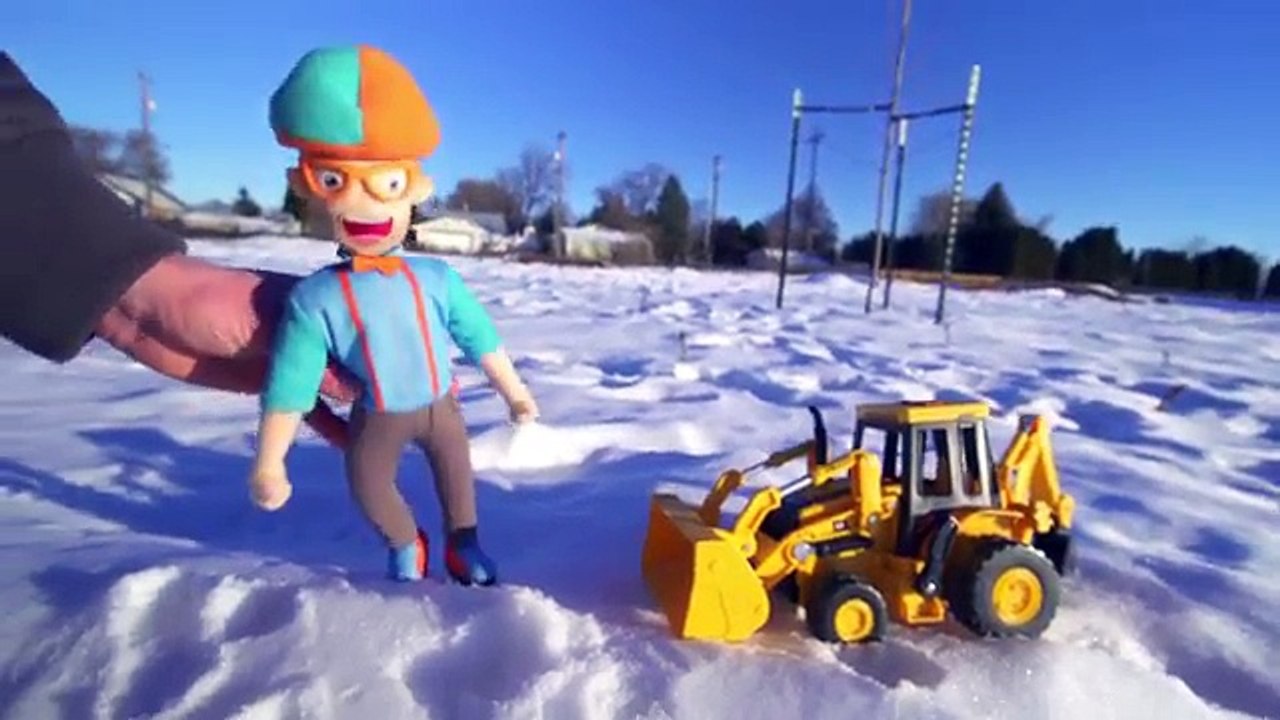 Fun in the Snow with Blippi Plush Doll and Backhoe Digger