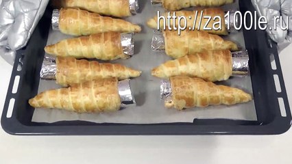 Слоеные трубочки с белковым заварным кремом - Наталья Ким