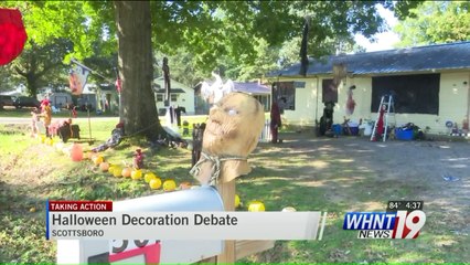Homeowner Under Fire for 'Gruesome' Halloween Display