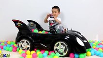 Batmobile Surprise Toys Fun With Superhero Eggs And Blind Bags Opening Ckn Toys