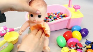 Baby Doll Soft Jelly Bath Time DIY Pudding Colors Gummy Play Doh Surprise Eggs Toys-ziZkx714VBU