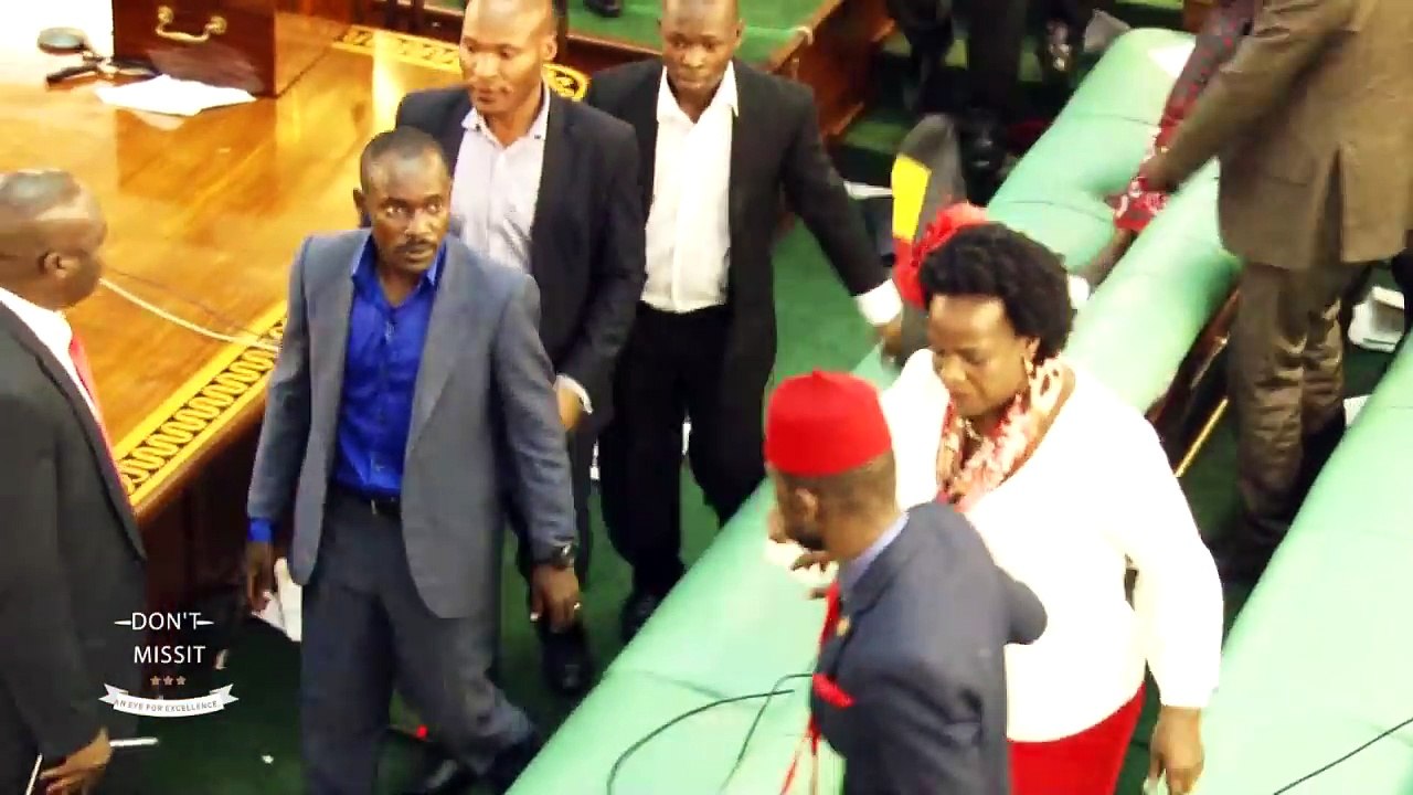 BOBI WINE PUNCHES SFC ' FIGHT IN PARLIAMENT