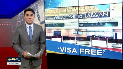 Visa-free travel ng mga Pinoy patungong Taiwan, aprubado na