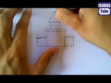 كيف ترسم قلعة How to Draw Castle
