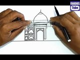 كيف ترسم تاج محل How to Draw Taj Mahal