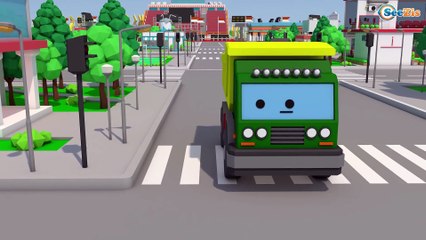 Cars & Trucks Stories - Ambulance rescue in the city after small cars crash - 3D Animation for kids
