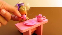 Miniature Kitchen Set Kelly Barbie Doll Play Doh Cooking Brownie Cupcake Fried Potatoes kidzmagic