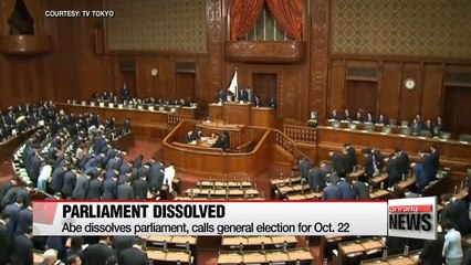 Japan's PM dissolves lower house and calls snap election