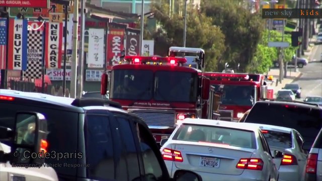 Fire Trucks for Children - Cool Fire Trucks Race to the Rescue