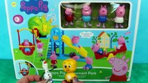 Peppa Pig Parque Diversão Escorregador Pintinho Amarelinho Olaf George Kinder Ovo Bonecos Brinquedos