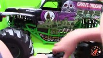 Monster Truck Unboxing - New Bright RC Monster Trucks   Grave Digger & Dragon! Remote Control Truck