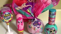 Giant Egg Surprise Disney Princess Little Mermaid Pikmi Pops LOL Disney Emoji Mashems Pixar Play Doh-Dm1mS0NSCKQ