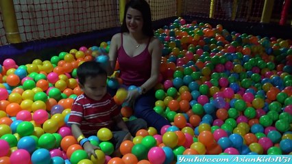 Ethans Indoor Playground Playtime Fun! Slides, Jumpers, Pool of Plastic Balls, etc.