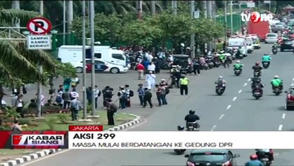 Aksi 299, Massa Mulai Berdatangan ke Gedung DPR