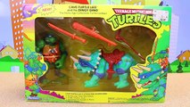 Ninja Turtles Classic Cave-Turtle Leo and Dinosaur Dingy Dino Triceratops Eats Secret Ooze Mutagen