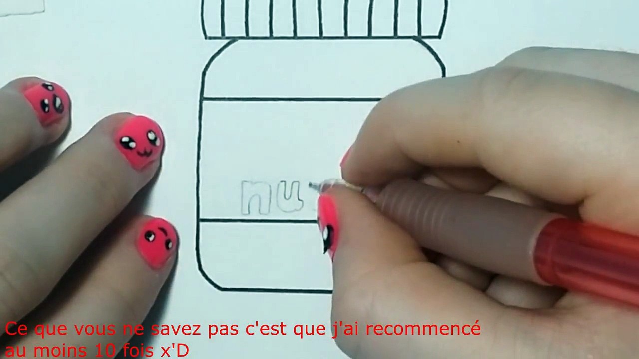 Dessiner un Nutella Kawaii - Tutoriel (facile)-GsksxjdW4ho