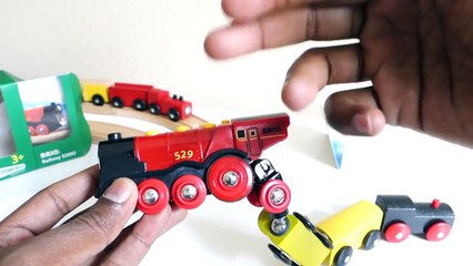 BRIO Mighty Red Action Locomotive Engine with IKEA Wooden Train Set - Unboxing and Review