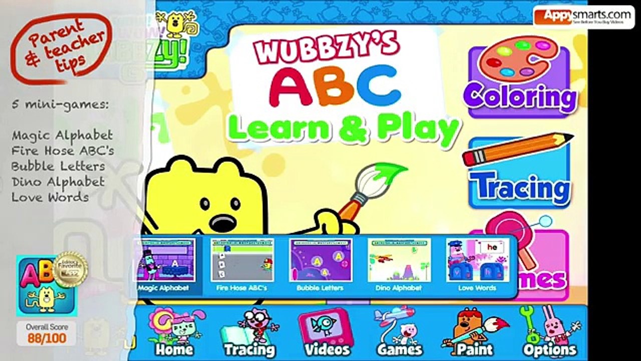 Wubbzys ABC Learn & Play by Cupcake Digital - gameplay and review