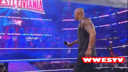 WWE Raw 11 Septembre 2017 The Rock Return and with John Cena atack Braun Strowman in a historical