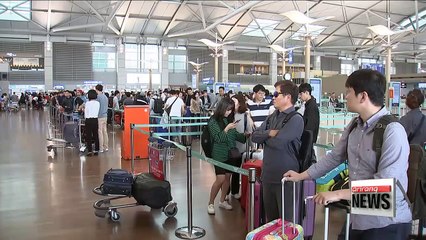 Incheon Airport already crowded before Chuseok holiday... 99,000 expected to fly today