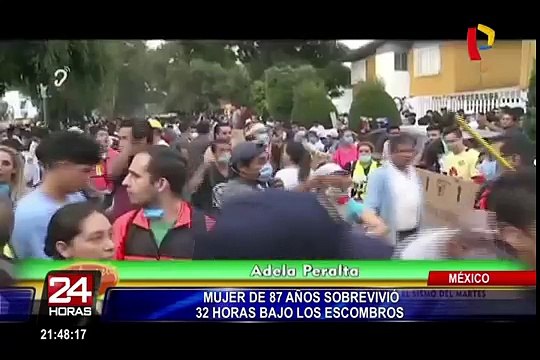 México: mujer de 87 años sobrevivió tras estar 32 horas bajo los escombros