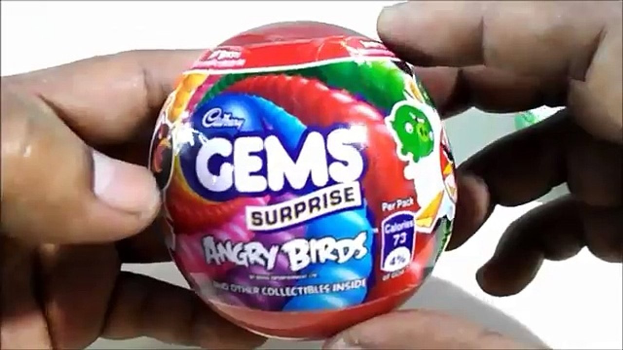 Cadbury Gems Surprise Balls Inside Gem ball Angry Birds. Children Video.