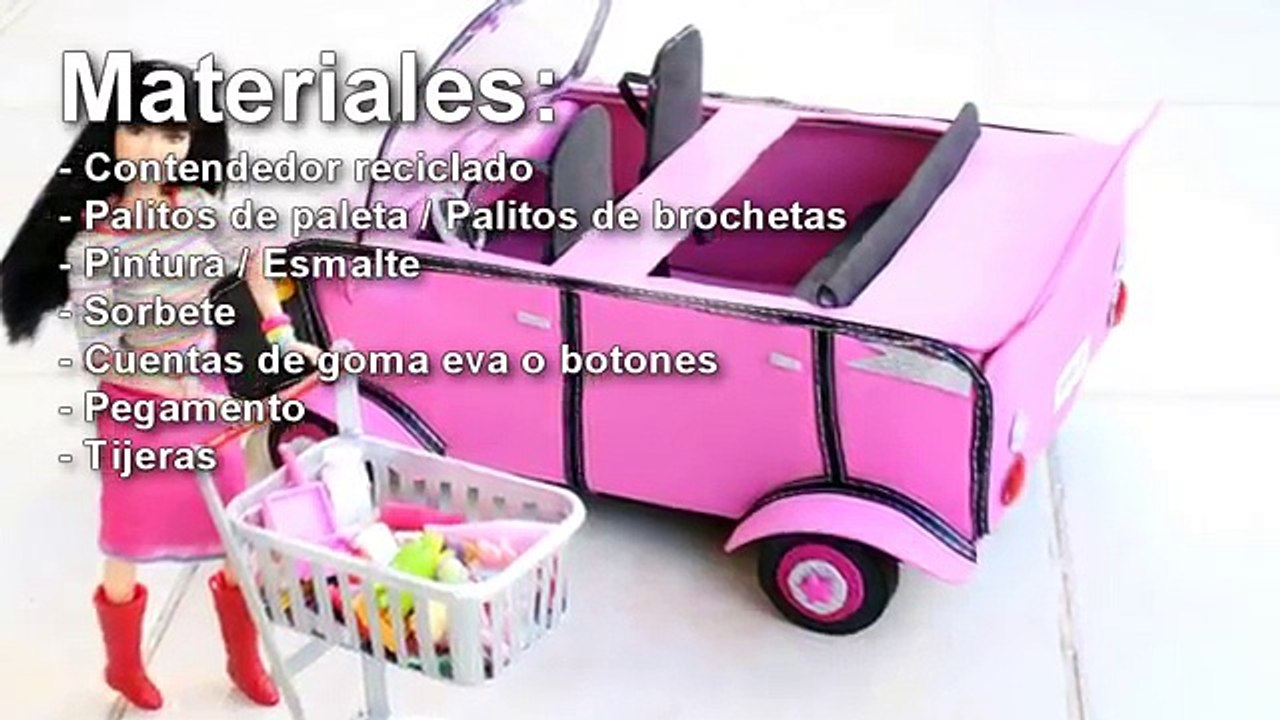 Cómo hacer un carrito de compras Funcional para tus muñecas - Manualidades para muñecas