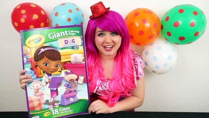 Coloring Doc McStuffins GIANT Coloring Book Page Crayola Crayons | KiMMi THE CLOWN