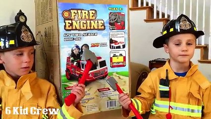 Fire Engine For Kids (Ride On) - Unboxing, Review, Pretend Rescue