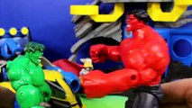 Imaginext Joker Creates Robotic Red Hulk to Battle Batman Robin Spider-man Wolverine Thor