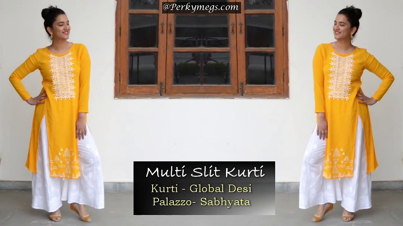 How to style palazzo with kurtis | Indian ethnic wear | Perkymegs