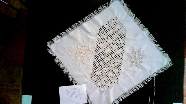 Servilleta ,carpeta, tapetito , Cristales de hielo ( parte I)