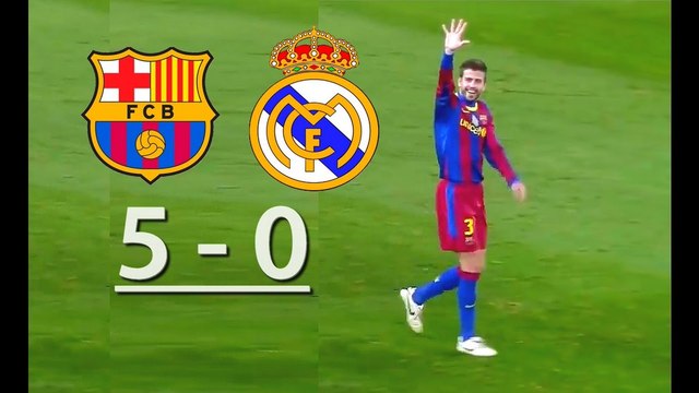 أهداف مباراة برشلونة وريال مدريد 5- 0 الدوري الاسباني 2010 تعليق عصام الشوالي HD