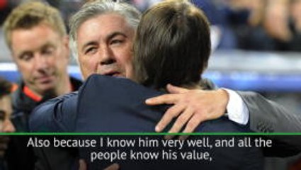 Download Video: 'It's a pity' - Conte laments friend Ancelotti's sacking