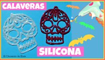 Decoración para Halloween y el Día de los Muertos, Calaveras de Silicona Calierte,