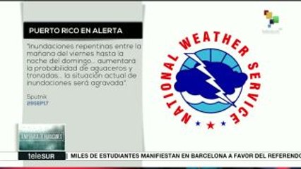 Alertan sobre inundaciones repentinas en Puerto Rico e Islas Vírgenes