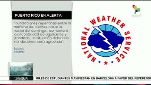 Alertan sobre inundaciones repentinas en Puerto Rico e Islas Vírgenes