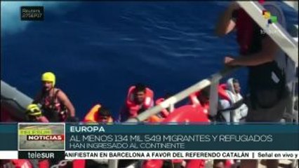 Más de 134 mil migrantes llegaron a Europa por vía marítima en 2017