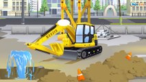 Les Camions Constructeurs: Tracteur Curieux et Camion Benne dans la ville - Dessin animé pour bébés