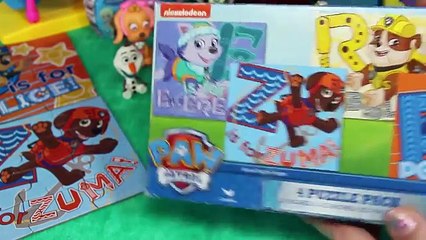 GEORGE PIG OLAF PATRULHA CANINA Bonecos Quebra-Cabeça Zuma Rubble Everest Filhotes Aprenda ingles