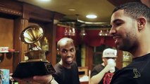 Drake celebrate winning a grammy award with ovo crew