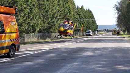 Voiture contre poids lourd sur la RN57 : le conducteur héliporté à Besançon