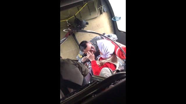 Selde Mahsur Kalan Yaşlı Kadın Helikopter Vinciyle Kurtarıldı