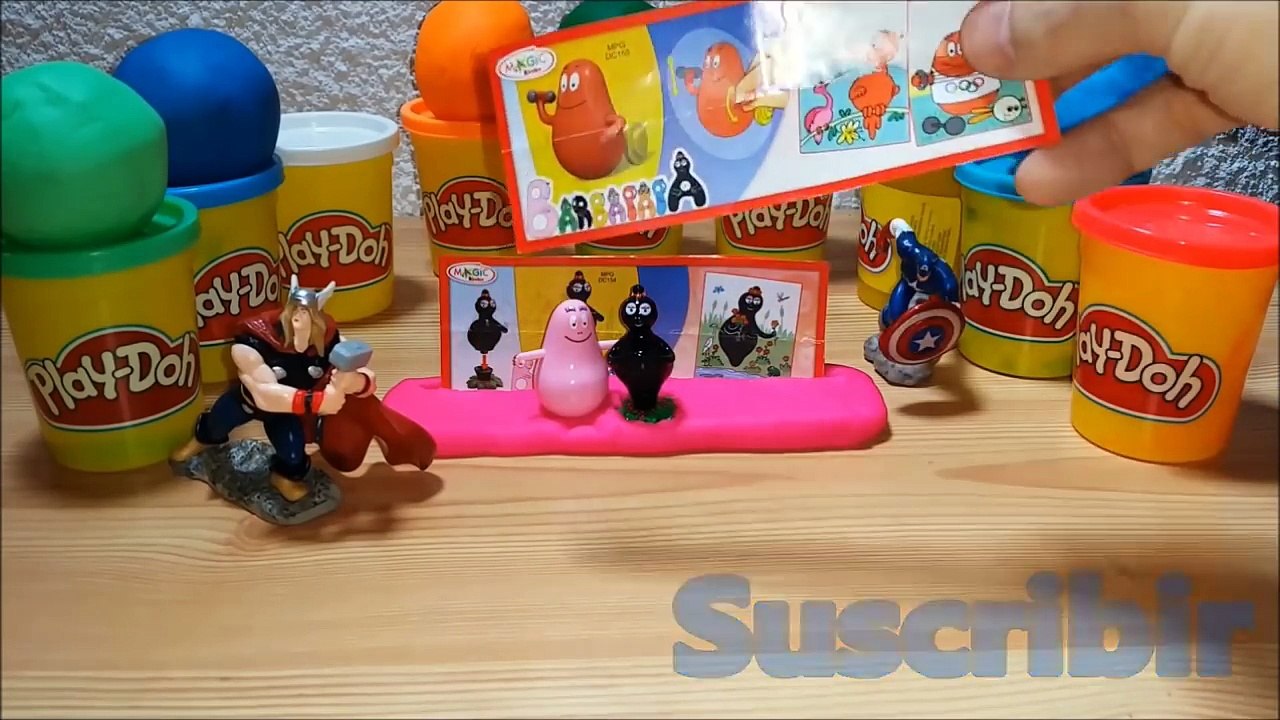 Baby learn Colour with Playdoh Ball Barbapapa Fun Creative Kid NurseryRhymes Finger Family