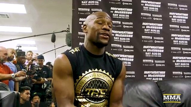 Floyd Mayweather Media Workout Scrum - MMA Fighting