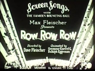 Row, Row, Row - screen song cartoon