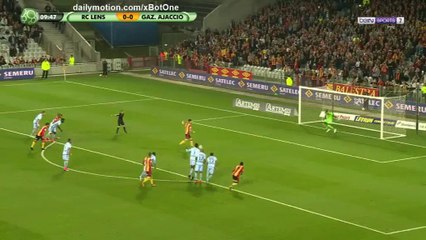 Cristian Lopez penalty Goal HD - Lens 1 - 0 GFC Ajaccio - 29.09.2017 (Full Replay)