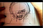 How to draw KANEKI (TOKYO GHOUL) anime step by step tutorial