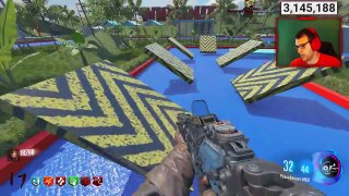 EXTREME PARKOUR ZOMBIES! (Black Ops 3 Wipeout Custom Zombies Map)