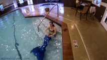 First Swim in my Merbella Studios full silicone mermaid tail - Mermaid Iona